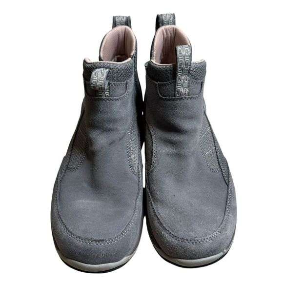 L.L Bean Women's Grey Tek 2.5 Pull On Suede Leather Winter Sneakers Boot Size 11 - Picture 3 of 8